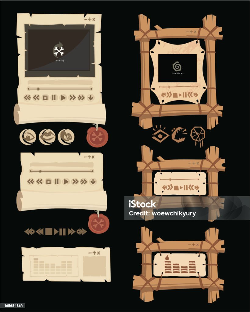 Media lecteur - clipart vectoriel de Antique libre de droits