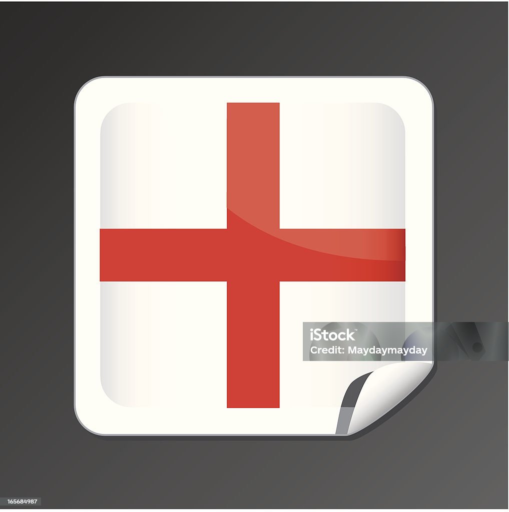 Англия флага значок - Векторная графика Английский флаг роялти-фри