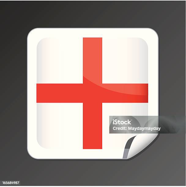 Англия Флага Значок — стоковая векторная графика и другие изображения на тему Английский флаг - Английский флаг, Англия, Без людей