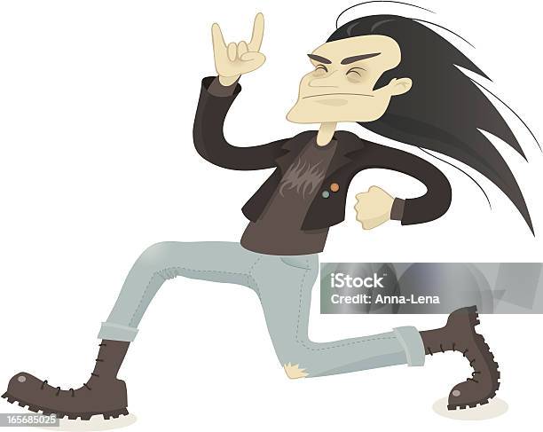 Bercement Rocker Vecteurs libres de droits et plus d'images vectorielles de Cheveux longs - Cheveux longs, Musique rock, Hommes