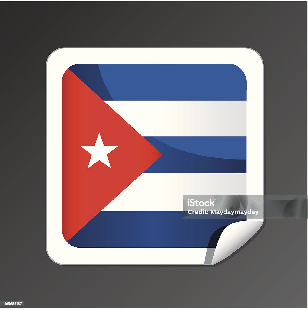 Куба Флаг значок - Векторная графика Без людей роялти-фри