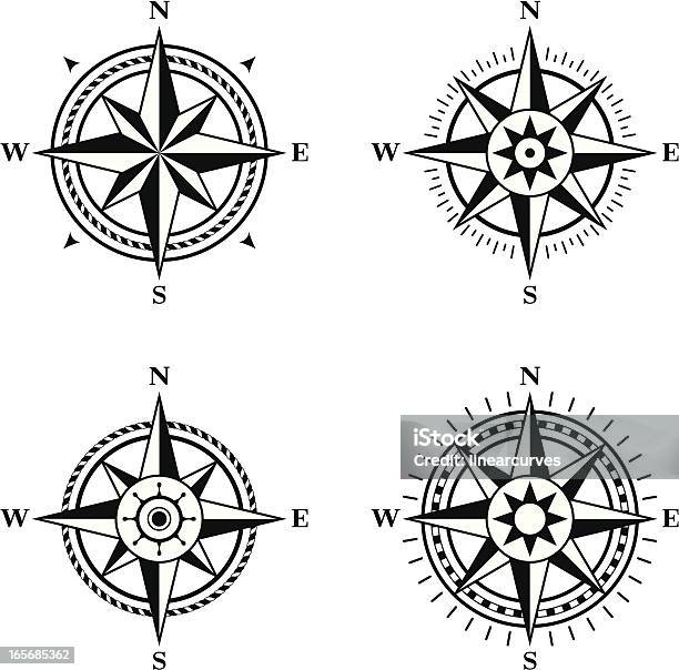 Compass Rose Vecteurs libres de droits et plus d'images vectorielles de Rose des vents - Rose des vents, Vectoriel, Illustration