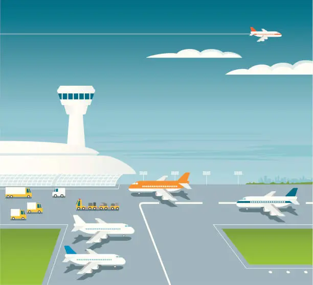 Vector illustration of Airport