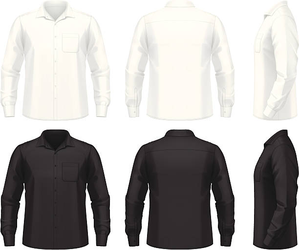 ilustrações de stock, clip art, desenhos animados e ícones de vestido camisa - white shirt