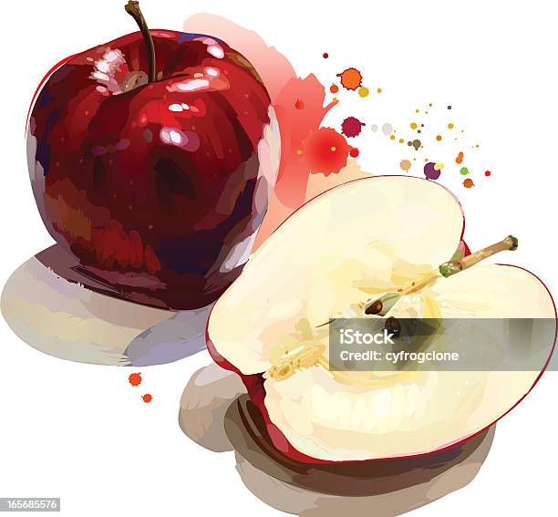Red Apple Stock Illustration - Download Image Now - Apple Juice, Apple - Fruit, Oil Painting