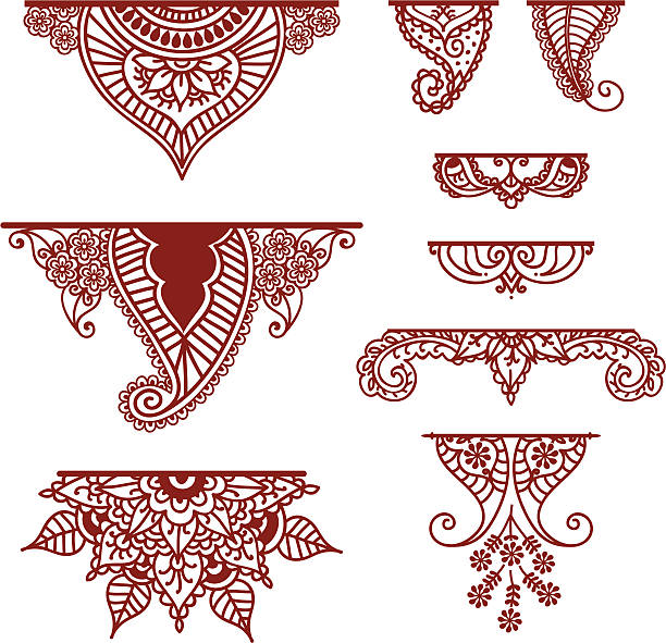Mehndi Ornaments vector art illustration
