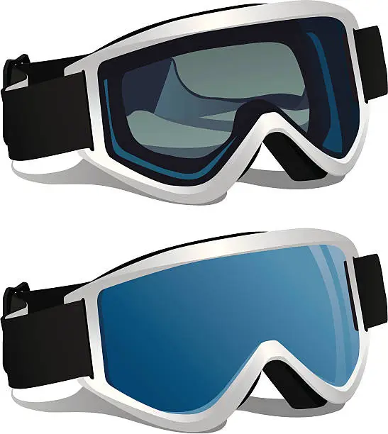 Vector illustration of Ski or Snowboard Goggles