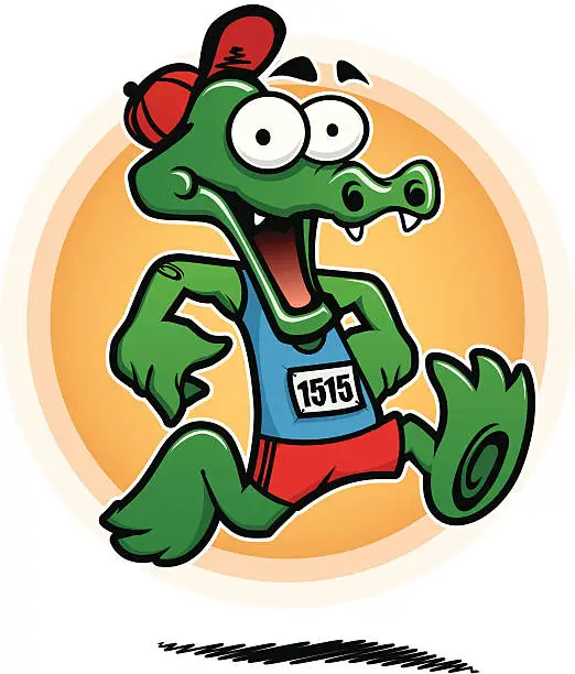 Vector illustration of Rasty Gator Running