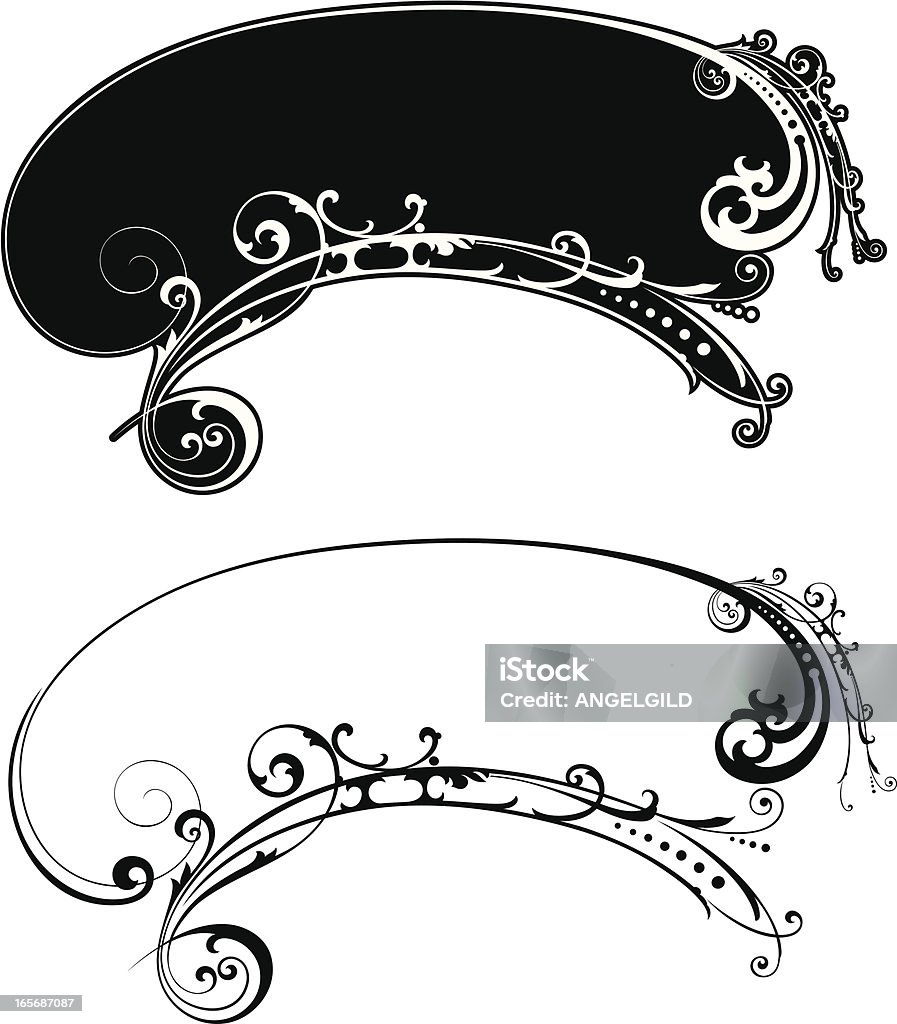 Scroll Text Panel Stock Illustration - Download Image Now - Art Nouveau ...