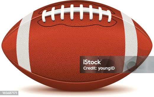 istock Clip art of an American football on a white background  165687171