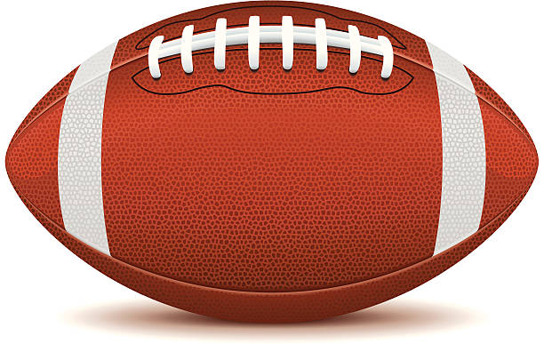 Clip art of an American football on a white background  Vector illustration of an american football. Created using standard gradients and blends (no mesh). Download includes EPS8 file and hi-res jpeg. football vector stock illustrations