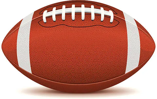 Vector illustration of Clip art of an American football on a white background 