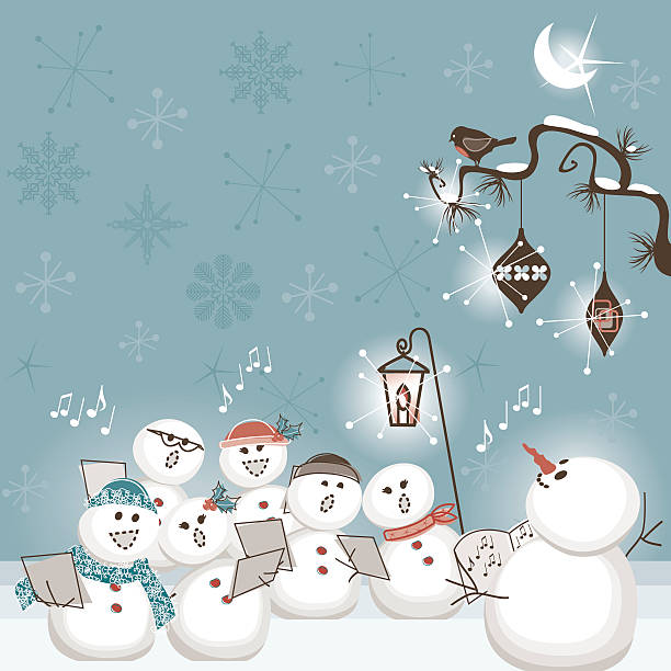 The Snowman Choir Stock Illustration - Download Image Now - Christmas,  Caroler, Winter - iStock