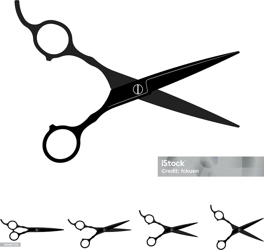 Волос ножницы резки силуэт - Векторная графика Ножницы для стрижки роялти-фри