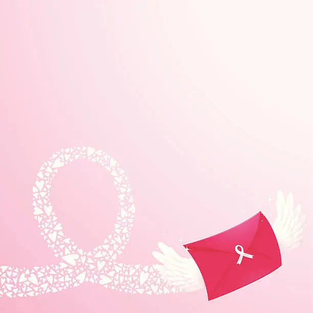 Vector illustration of Breast Cancer Awareness background