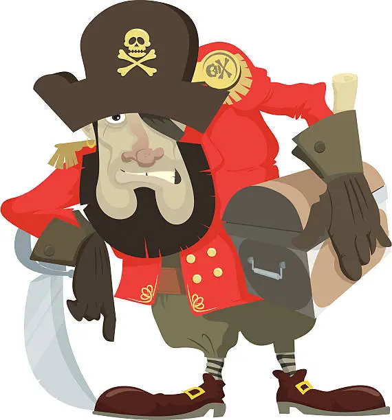 Vector illustration of Pirate