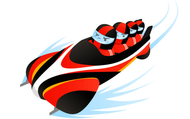 ボブスレー競技 - bobsledding点のイラスト素材／クリップアート素材／マンガ素材／アイコン素材