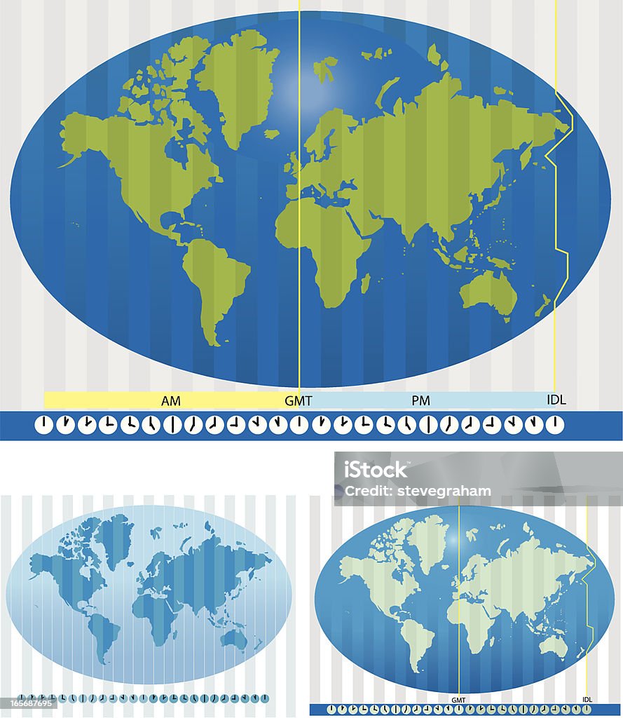 지도 세계 표시중 시간대 본초자오선에 대한 스톡 벡터 아트 및 기타 이미지 - 본초자오선, 세계지도, 시간대 - Istock