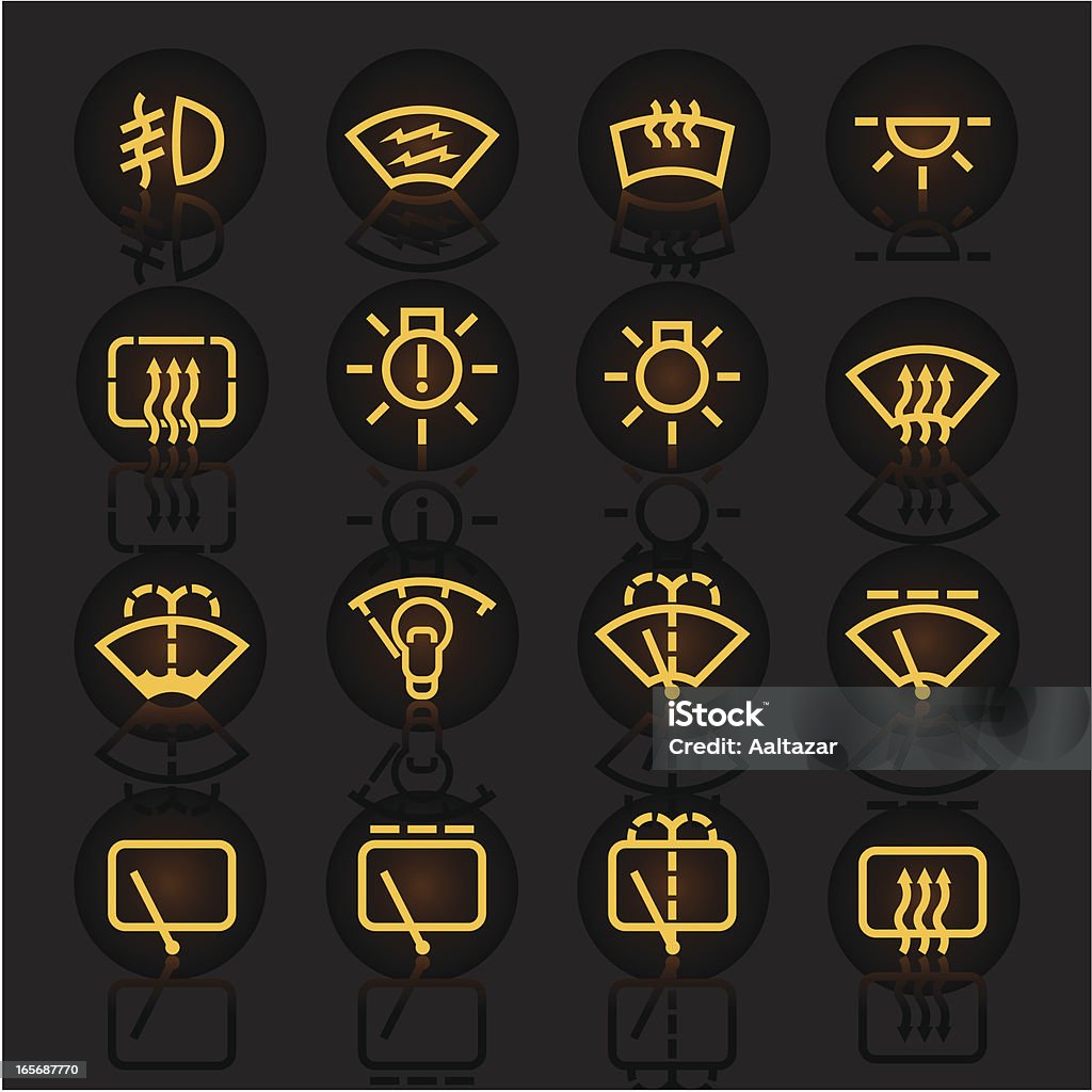 Car Indicators Vector Luminescent Car Indicators Stock Illustration - Download Image Now ...