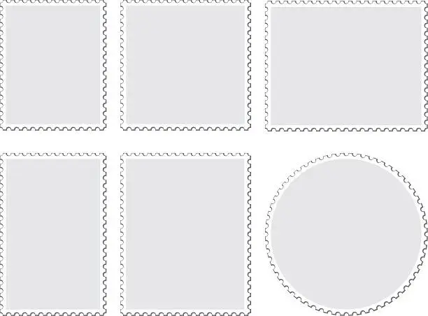 Vector illustration of Blank Postage Stamps