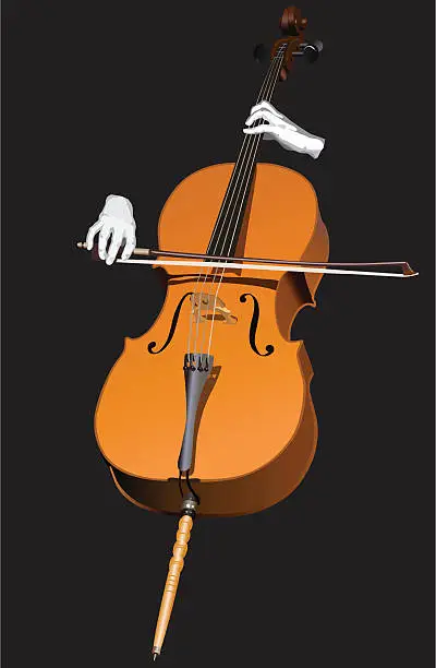Vector illustration of cello