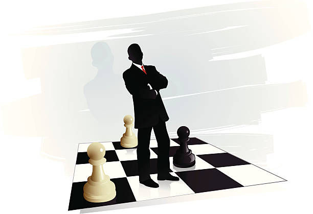 ilustrações, clipart, desenhos animados e ícones de a estratégia - chess coordination leadership strategy