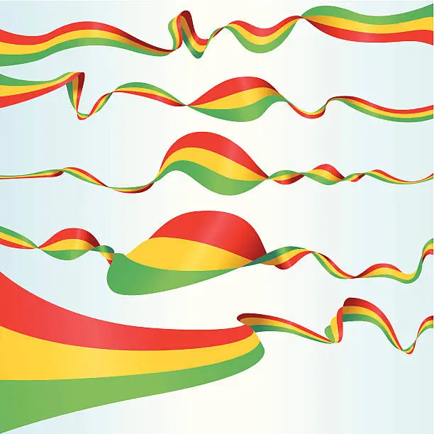 Vector illustration of Bolivian Banners