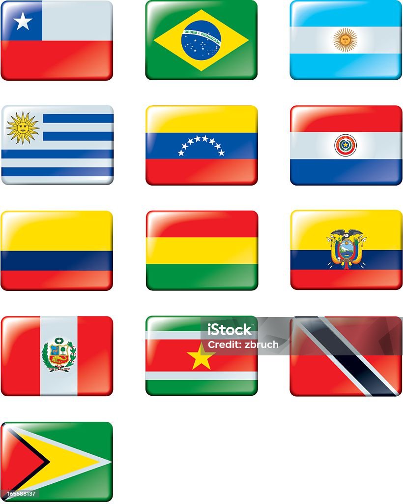 Все Флаги Южной Америке. - Ве�кторная графика Аргентина роялти-фри