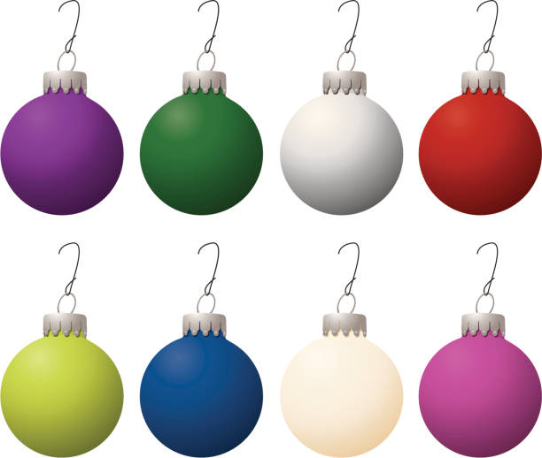 Christmas Ornaments vector art illustration