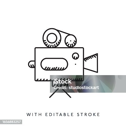 istock Video camera line icon.Editable Stroke 1656883257