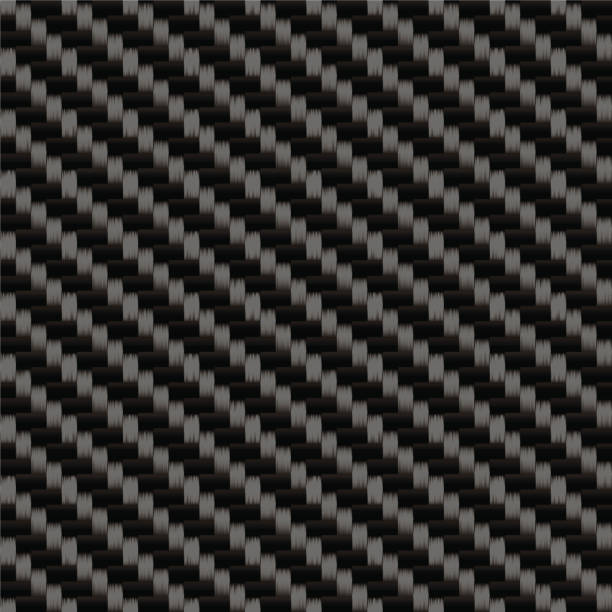 tileable carbonfaser gewebt blatt-muster - carbon fibre stock-grafiken, -clipart, -cartoons und -symbole