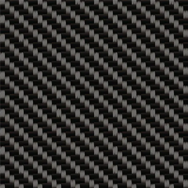 Vector illustration of Tileable Carbon Fiber Weave Sheet Pattern