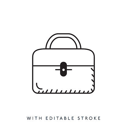 istock Briefcase Icon with Editable Stroke 1656883832