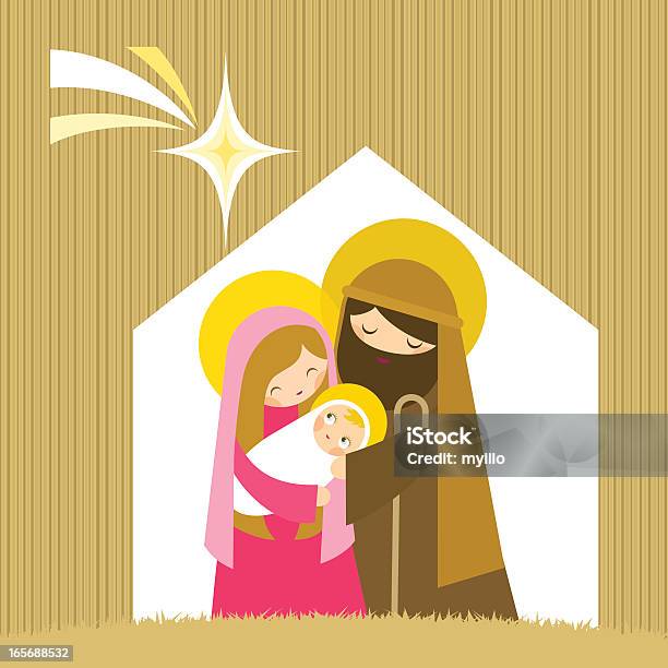 La Nativité Vecteurs libres de droits et plus d'images vectorielles de Crèche de Noël - Crèche de Noël, Jésus-Christ, Noël