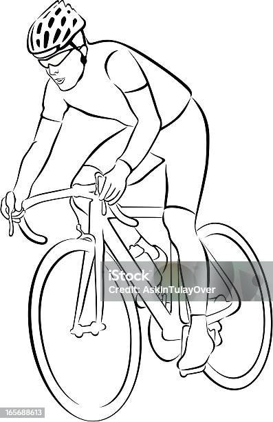 Ciclista - Immagini vettoriali stock e altre immagini di Bicicletta da corsa - Bicicletta da corsa, Adulto, Attività
