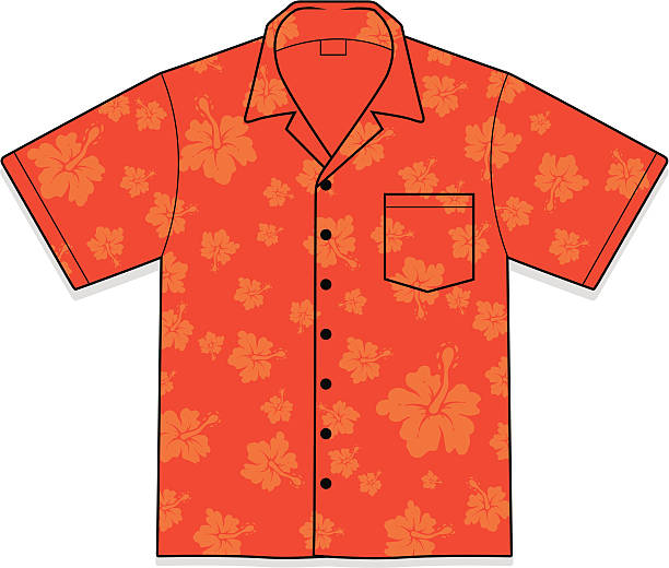illustrazioni stock, clip art, cartoni animati e icone di tendenza di camicia hawaiana - camicia hawaiana