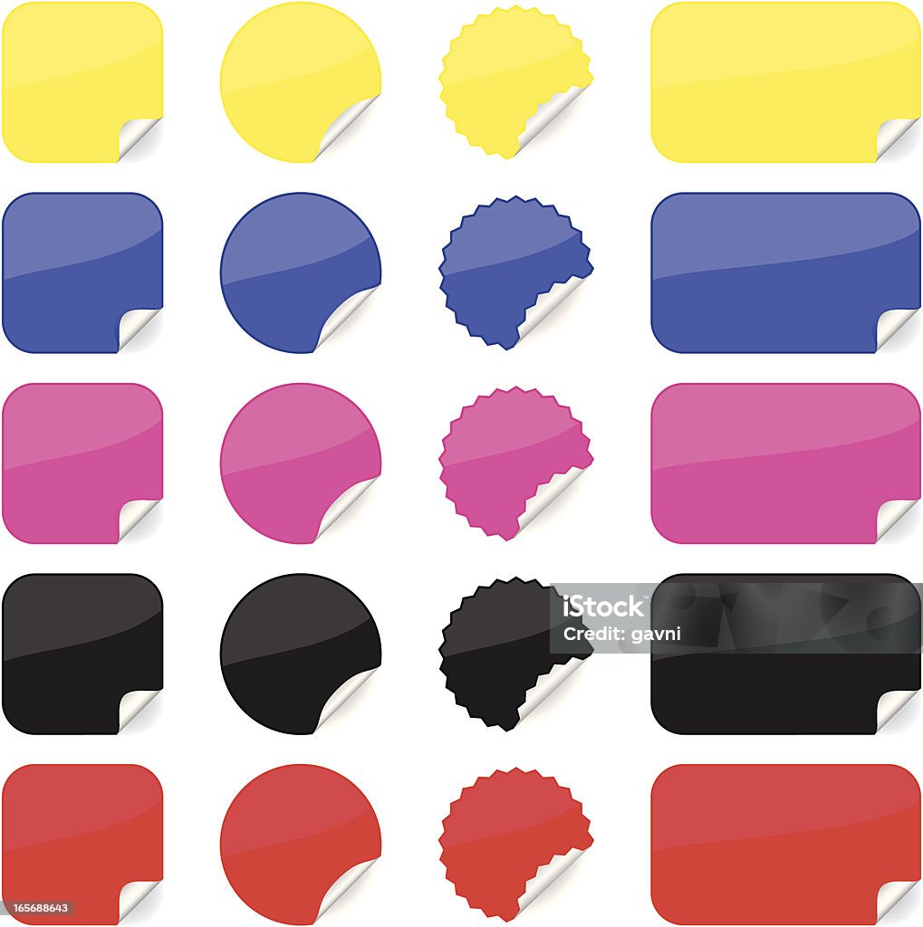 Shiny Sticker Vector Shiny Stickers Stock Illustration - Download Image Now - Adhesive Note ...