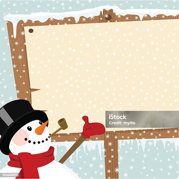 Bonhomme De Neige Et Affichage Réseau Payant Vecteurs libres de droits et plus d'images vectorielles de Bonhomme de neige - Bonhomme de neige, Bordure, Carotte