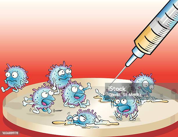 Ilustración de Microbio H1n1gripe Porcina y más Vectores Libres de Derechos de Gripe - Gripe, Vacunación, Viñeta