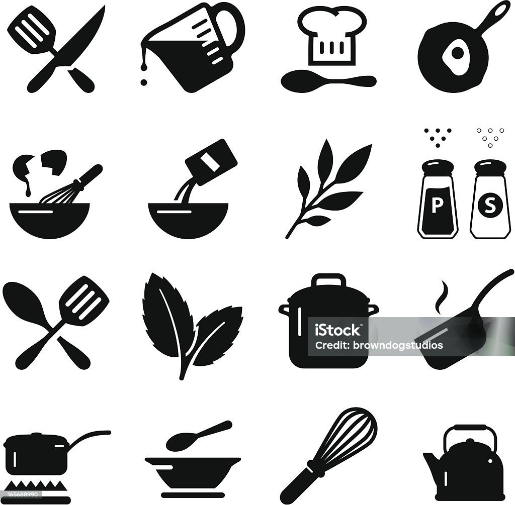 Cooking Icons - Black Series Cooking and baking icon set. Professional icons for your print project or Web site. See more in this series. Cooking stock vector