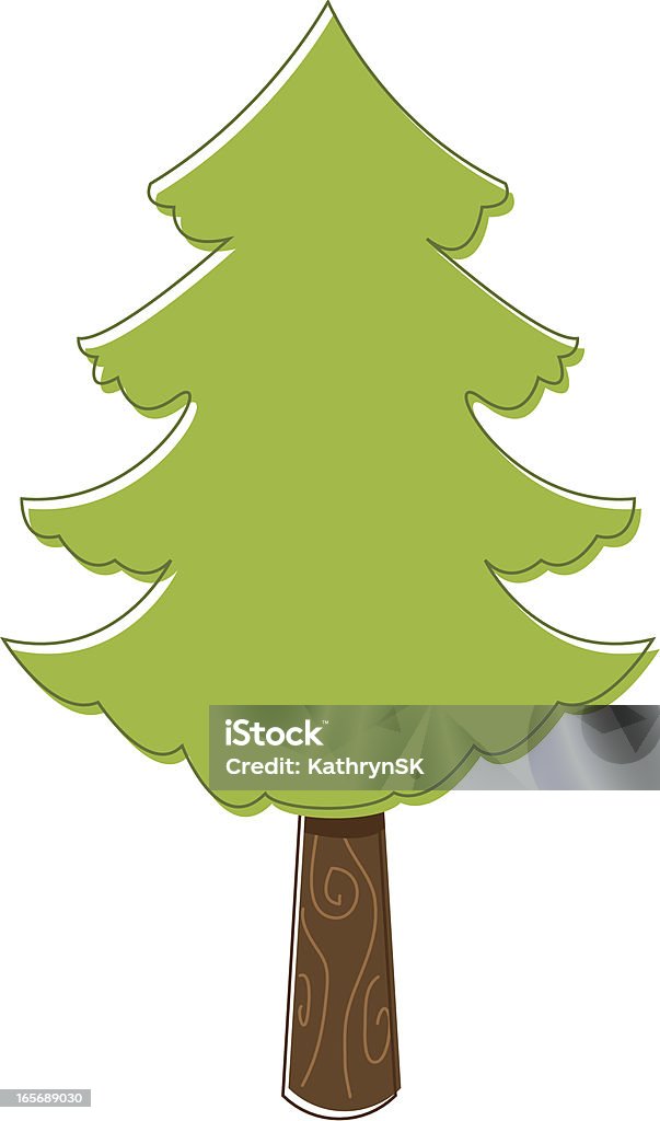 Sketchy Pine Tree A little pine tree in a sketchy style with space for text. Download contains Illustrator CS2 ai, Illustrator 8.0 eps, and high-res jpeg. Cut Out stock vector