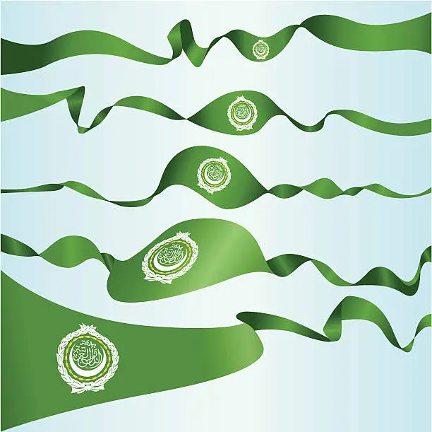 Vector illustration of Arab League Banners