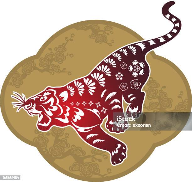Tiger Art Chinese Papercut Art Stock Illustration - Download Image Now - Tiger, Year Of The Tiger, Chinese Culture