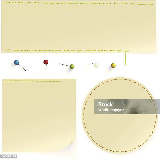 Gesteppte Einsätze Stock Vektor Art und mehr Bilder von Handgemacht - Handgemacht, Heftzwecke, Hergestellter Gegenstand