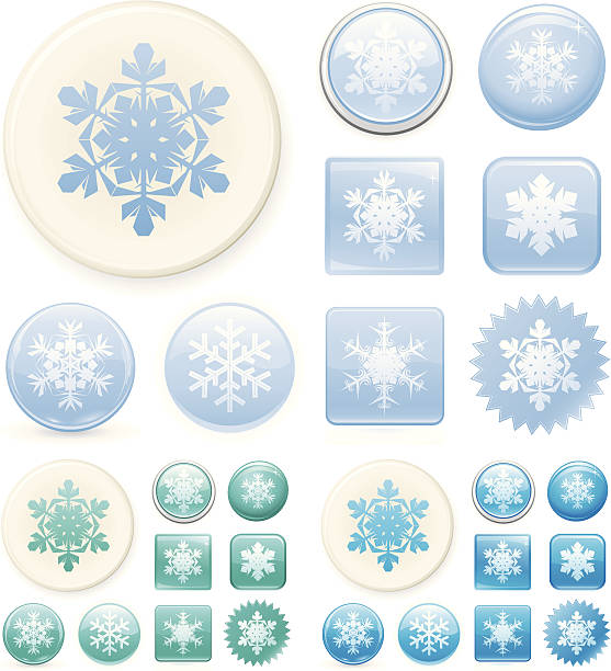 ilustraciones, imágenes clip art, dibujos animados e iconos de stock de iconos de copo de nieve - intricacy snowflake pattern winter
