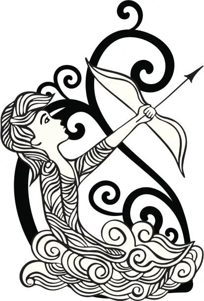 Vector illustration of Sagittarius