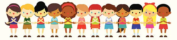 Vector illustration of International Kids