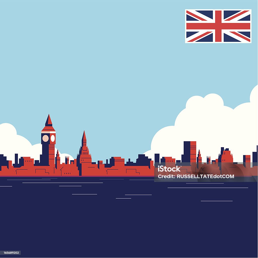 UK Wahrzeichen THAMES - Lizenzfrei London - England Vektorgrafik
