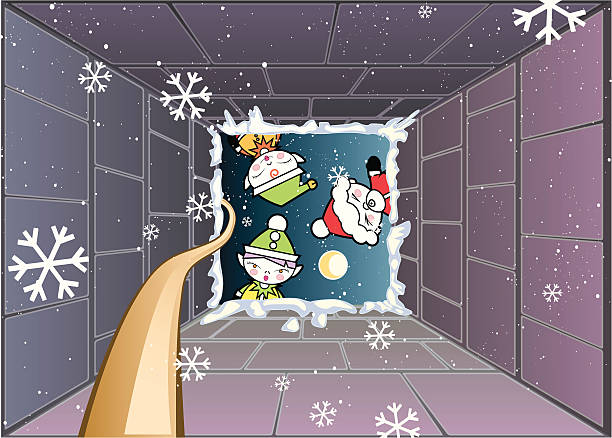 Christmas-CHIMENEA - ilustración de arte vectorial
