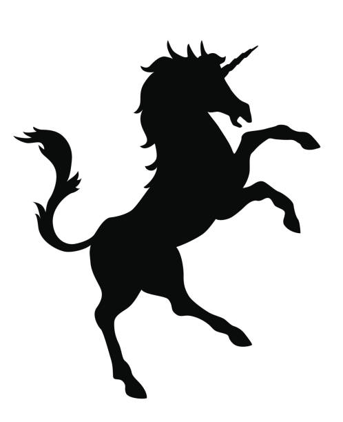 unicorn unicorn silhouette Unicorn stock illustrations